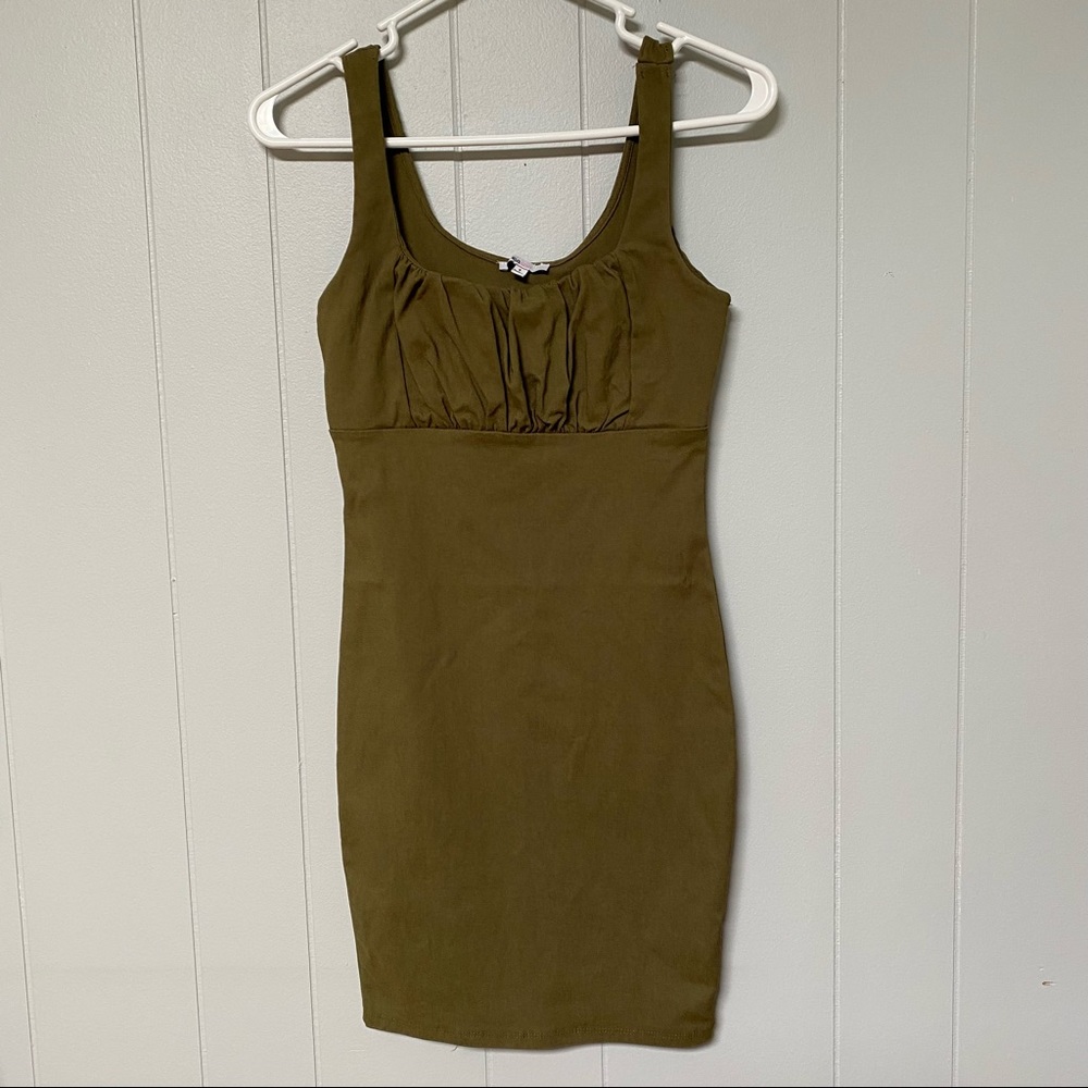 bIASHE Olive Green Bodycon Dress - Small